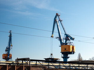 Port crane at a thermal power plant.