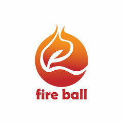fire logo vector. fire ball design vector