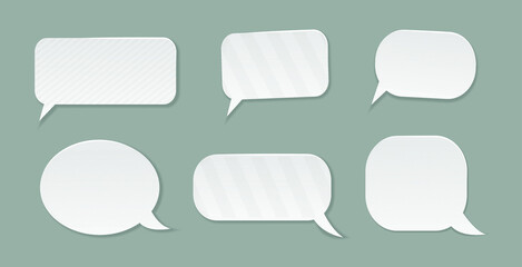 Speech bubbles template isolated on grey background. illustration
