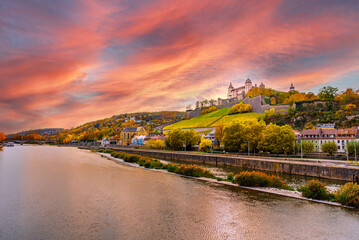 Marienberg Fortress in Wurzburg in a beautiful summer day, Germany