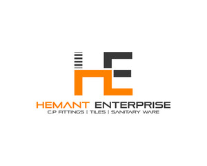 Logo design of H HE EH in vector. HE initial EH letter logo