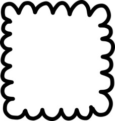 Abstract frame square, decorative speech bubble