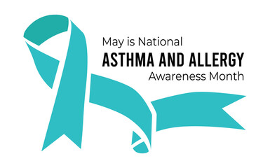 National Asthma and Allergy Awareness Month vector illustration