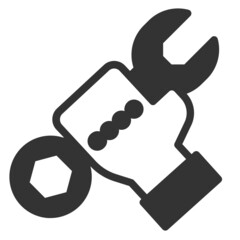 Vector service solid icon, service and maintainance  artboard 64x64 pixel, isolated white background