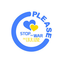 stop war sign on white background	