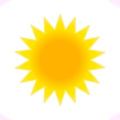 Abstract illustration of the sun. Schematic representation of the sun. Sun Icon.