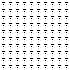 Fototapeta na wymiar Square seamless background pattern from geometric shapes are different sizes and opacity. The pattern is evenly filled with big black bikini symbols. Vector illustration on white background