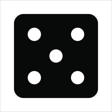 recommend clip art: Dice cube icon, casino game. Black icon vector illustration on white background.
