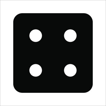 recommend clip art: Dice cube icon, casino game. Black icon vector illustration on white background.