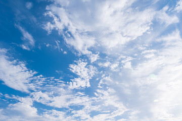 Naklejka na ściany i meble 青空と白い雲　背景素材