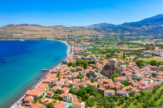 Famous old town of Petra, Lesvos island, Greece.
