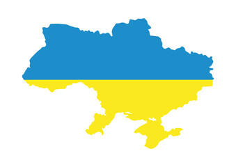 Ukrainian flag map