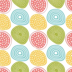  Vector seamless pattern with abstract ornament of circles. © Elena Melnikova