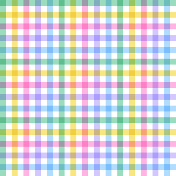 pastel rainbow scott plaid tartan checkered gingham pattern