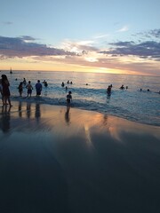 sunset at the beach