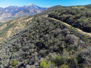 A Beautiful Hiking and Biking Trail in Springtime California Hills