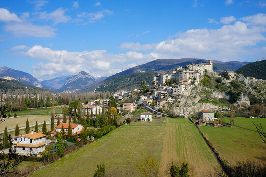 Casteldilago view in a trekking winter day, Arrone, Terni, Valnerina, Umbria, Italy