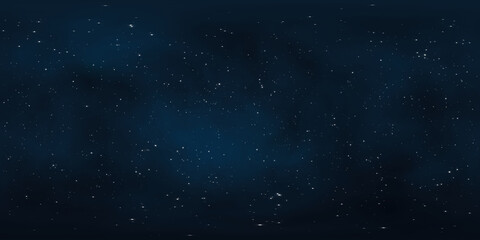 Fototapeta na wymiar 360 degree space background with stars panorama, equirectangular projection, environment map. HDRI spherical panorama. Night starry sky background