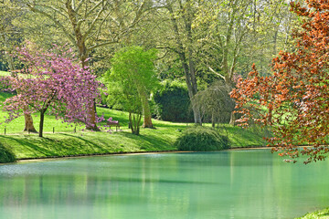 Poissy; France - april 11 2019 : the Meissonier park