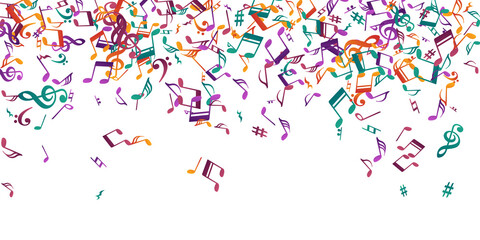 Musical note symbols vector design. Melody