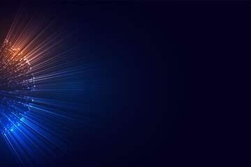 Obraz premium digital sphere with rays burst explosion