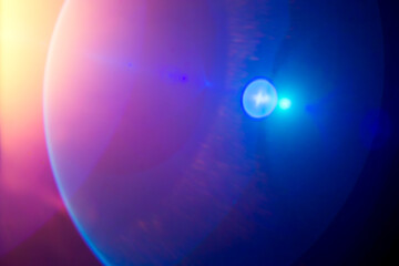 Film style grainy lens flare bokeh light leak