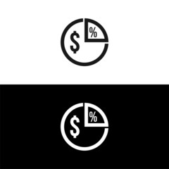 Dividend icon isolated on white background