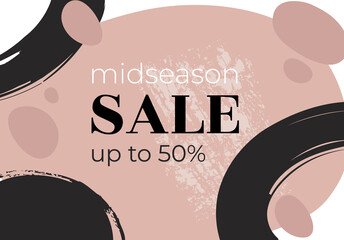 Sale banner template design. Vector illustration.