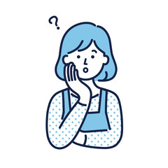 エプロンを着た女性のイメージイラスト