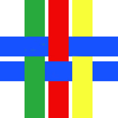 Fototapeta premium green red blue and yellow ribbon