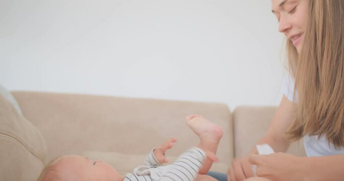 Trying to change diaper