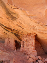 1200 year old Anasazi ruins tucked under a overhanging cliff in the Bears Ears wilderness area of Southern Utah.  