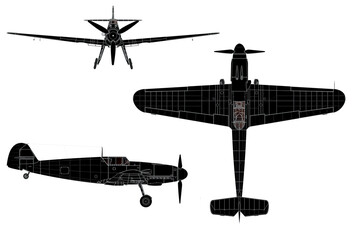 Me-109, avión de caza de hélice