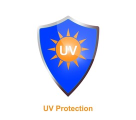Uv protection. Uv radiation. Vector illustration.