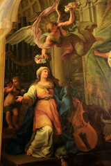 Fototapeta na wymiar Church Santa Cecilia in Trastevere, Rome