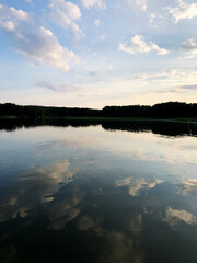 Fototapeta premium Havel, Sonnenuntergang, Natur, Fürstenberg, See, Brandenburg, Oberhavel