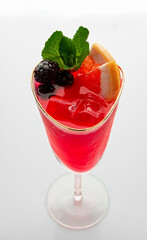 Alcoholic cocktail isolated on white background