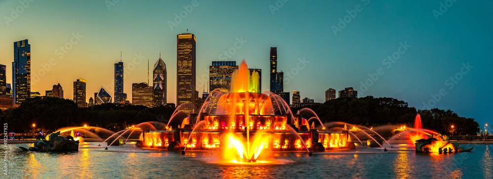 Poster Buckingham Fountain in Chicago