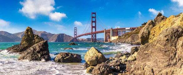 Foto auf Glas Golden-Gate-Brücke in San Francisco © Sergii Figurnyi