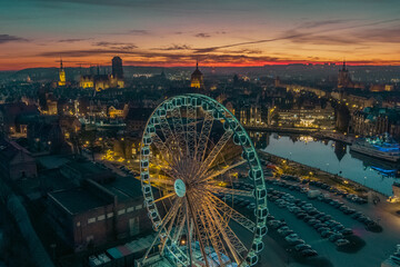 gdansk old town panorama