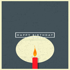 Happy birthday, Vector spa candles icon. Flat designed style