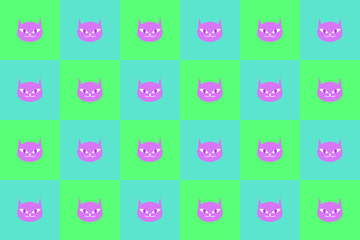 Vector pattern background with cat silhouettes for industrial use