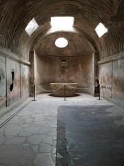 inside Pompeii Roman bath