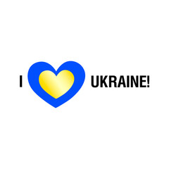 Pray for Ukraine sign. Vector isolated on white background	