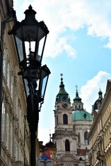 Fototapeta na wymiar street lamp in Prague 