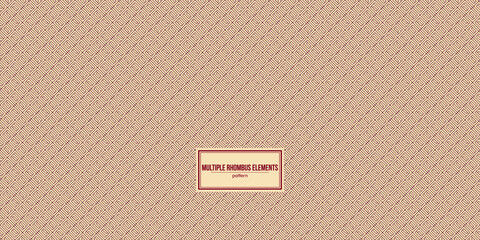 multiple rhombus elements pattern with brown background

