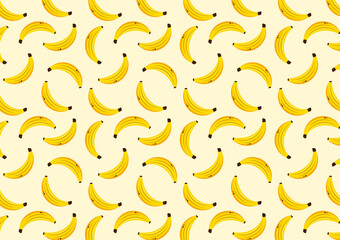 Banana pattern wallpaper. free space for text. copy space. background.
