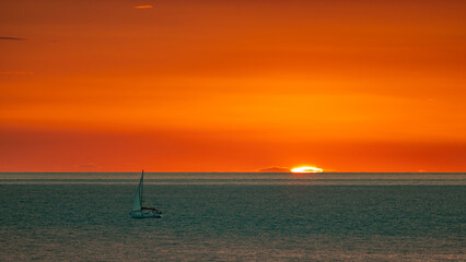 Sunset at the Mediterranean Sea