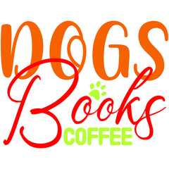Obraz premium Dogs books coffee.
