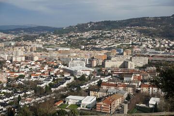 Fototapeta na wymiar Braga city seen from Mount Picoto
